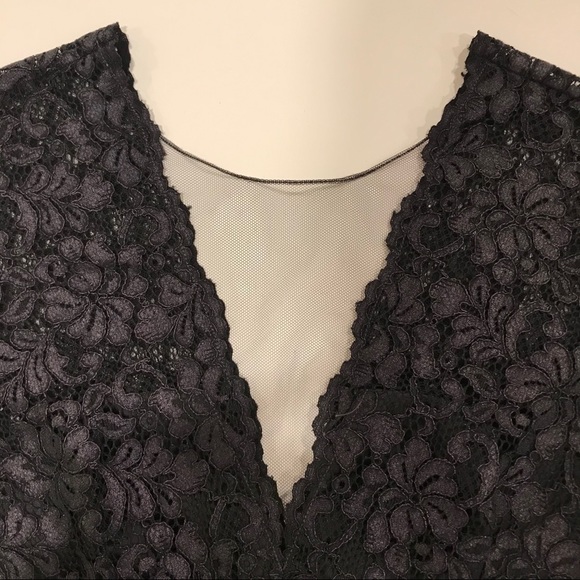 THEIA Lace Column Gown, Long/Full Length - Picture 4 of 8